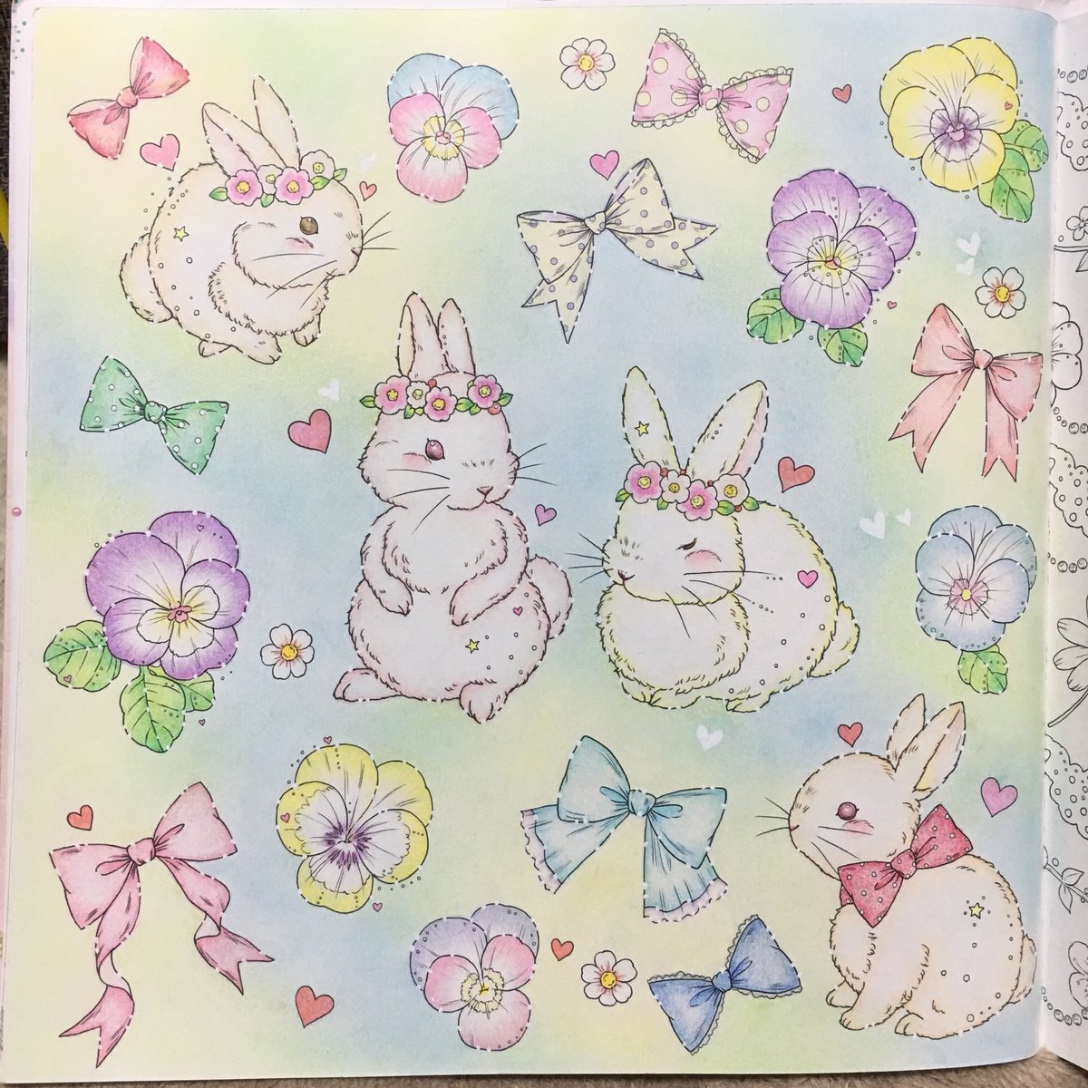 Kyamu 在 Twitter 上 久しぶりに塗り絵完成 画像で見ると色味が薄い うさぎの可愛さに癒されました クリスマスな感じの塗り絵も挑戦したいです あとネコも 大人の塗り絵 夢色ファンタジー塗り絵 たけいみき さん T Co Kghfnro6oa Twitter