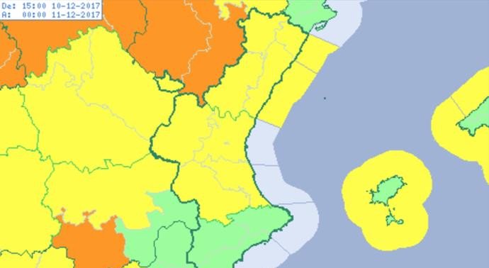 levante_emv's tweet photo. Alerta amarilla por rachas de #viento de hasta 90 km/h en la Comunitat Valenciana https://t.co/YWIfJ2EXfs #Ana #temporal #eltiempo #eltiempoValencia https://t.co/wjL538s0IV