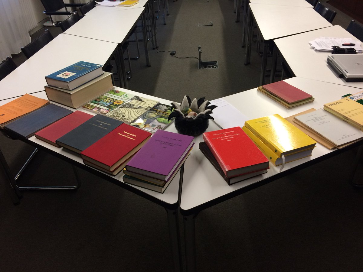 SandyKnapp's tweet photo. Editorial Committee meeting for the #ShenzhenCode - all the important stuff to hand - including a mascot! @NHM_Botany https://t.co/w2RGHeoSK3