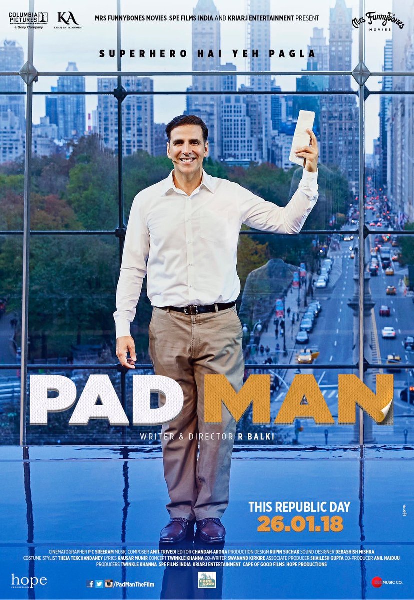 murugaofficial's tweet image. Everybody can be a superhero if he/she believes so! @akshaykumar @mrsfunnybones @PadManTheFilm #PadMan #PadManTalks