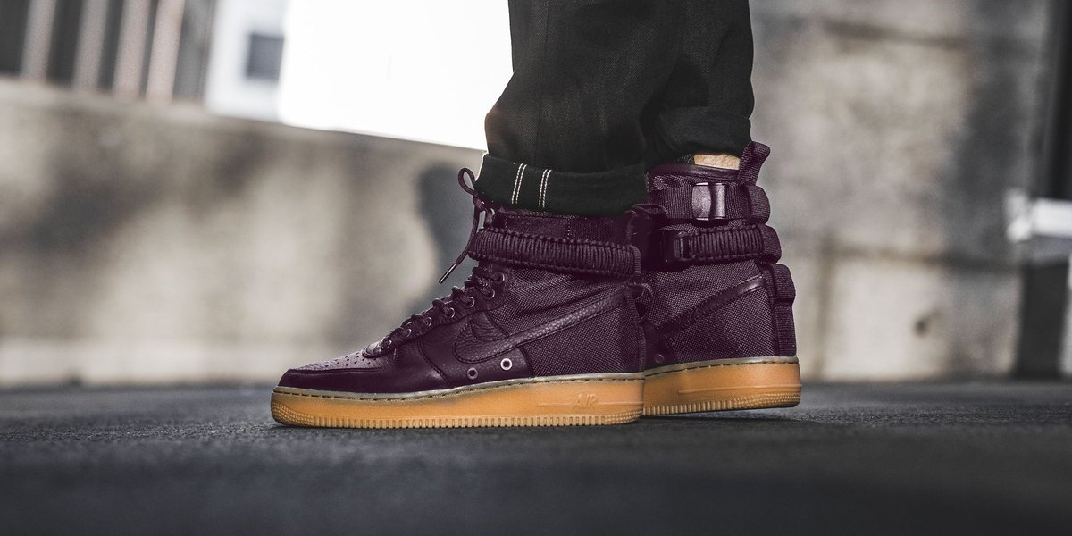 nike sf air force 1 high burgundy