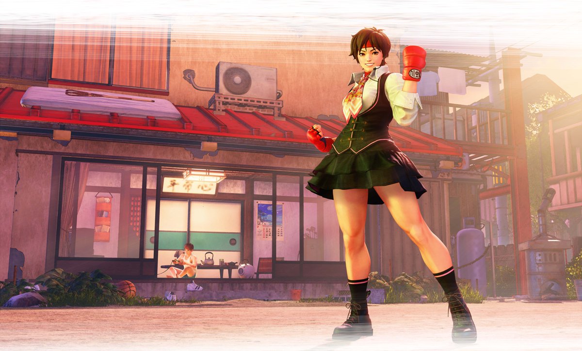 StreetFighter's tweet photo. After graduating high school, Sakura now works part-time at an arcade, but has a different outlook on life.

🌸 Study Up: https://t.co/Njy2sEqtDz https://t.co/CFfDIMFELv