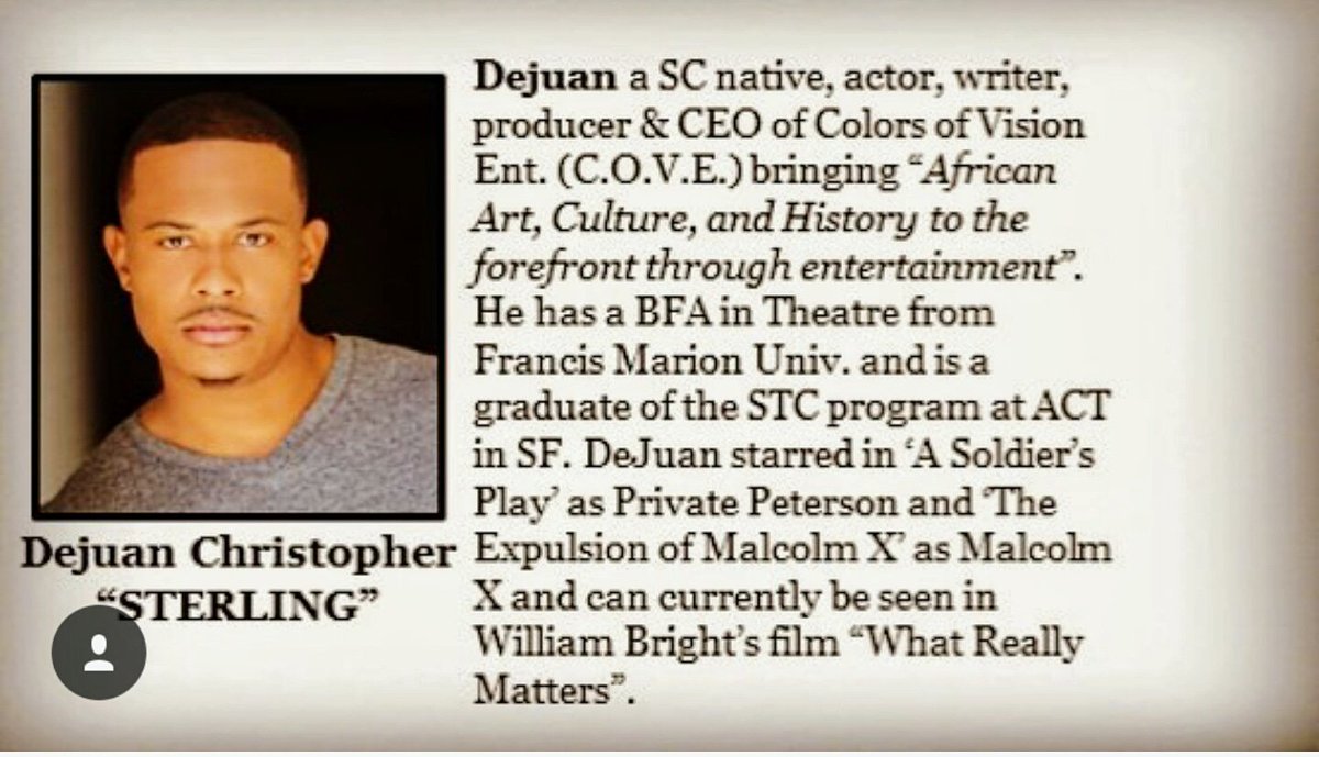 AWRS2017's tweet photo. #AWRS SPOTLIGHT - @connerdejuan as STERLING in #RadioGolf @RogueMachineLA on 12/12 @7pm - FREE!🎭😀 https://t.co/lXHrIAHMND