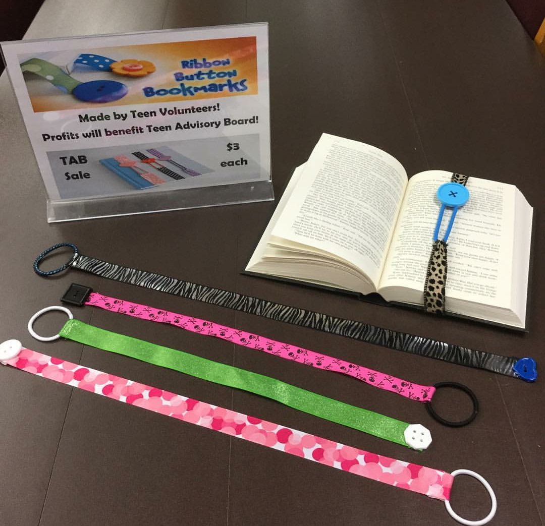 We have some lovely #RibbonBookmarks made by the library teens that would be a perfect stocking stuffer! Only $3 each, and the funds benefit the #teenvolunteers. #ellajohnsonlibrary #EJTeens