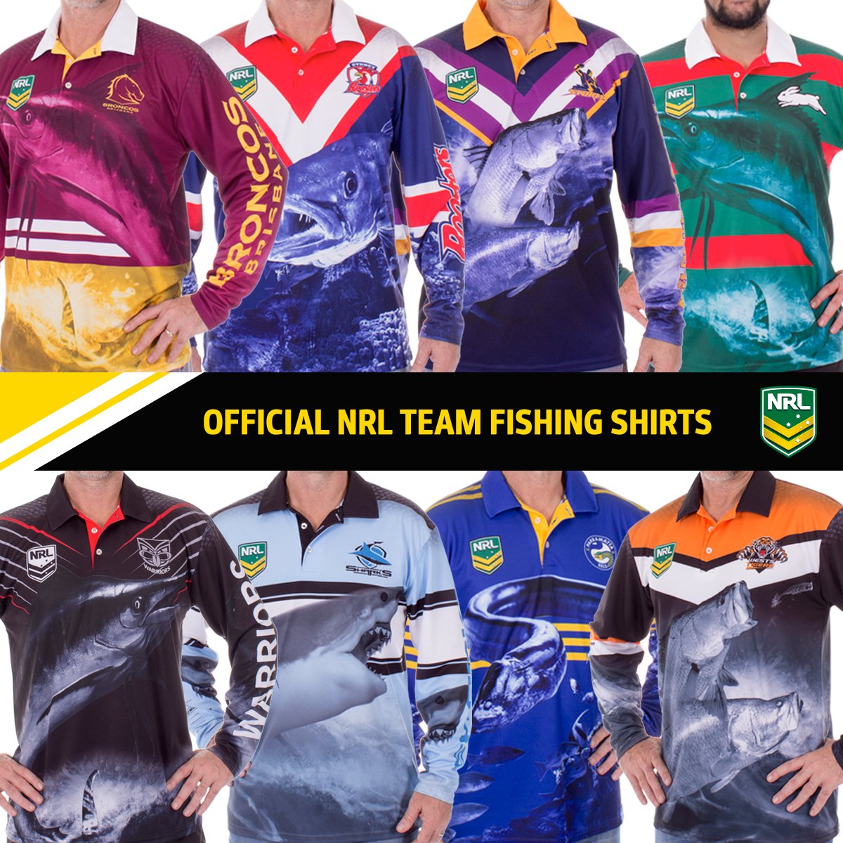 NRL on X: Catch of the day - #NRL Club fishing shirts! 🐠 Get yours:    / X