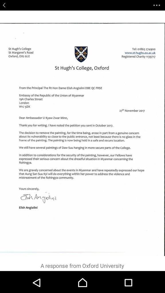 mon_carai's tweet photo. #Oxford #St Hugh's CollegeTalk about mistreatment of "#Rohingya" only after seeing their imaginable #atrocities inflicted on native #Rakhine people.  @terrorwatch1 @Track_Terrorism @V_of_Europe @EU_Commission @EUCouncilPress @UsTerror @GermanyDiplo @STcom @BG_hongsa @ap @FT @cnni https://t.co/rnSJHVet6o