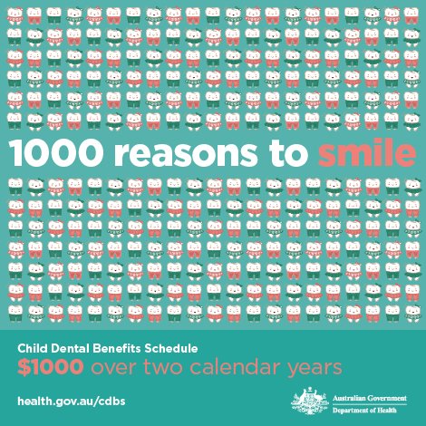 healthgovau's tweet photo. Do you have a 2–17 year old? They may be eligible for up to $1000 to look after their teeth – check here: https://t.co/jpk1lXJ5Jv https://t.co/1hy69TSMPl