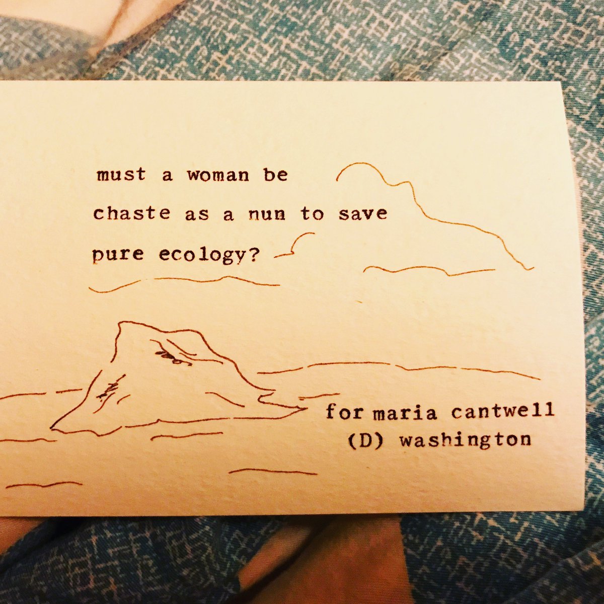 LisaAnnMarkuson's tweet photo. #PoemsForSenators
Day 94
@MariaCantwell
#arctic
#womeninpolitics https://t.co/ARzv71onOo