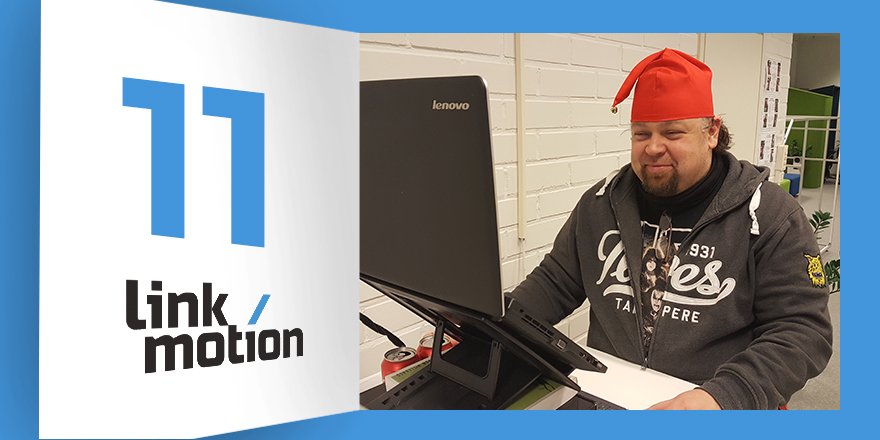 Link_Motion's tweet photo. Markku Tamski is responsible for our software releases. He describes #LinkMotion as informal, open and trustworthy organization. “Things are handled openly, and we can always comment if we feel that something is not right.” #LM_ChristmasCountdown https://t.co/DOqWu3xSO8