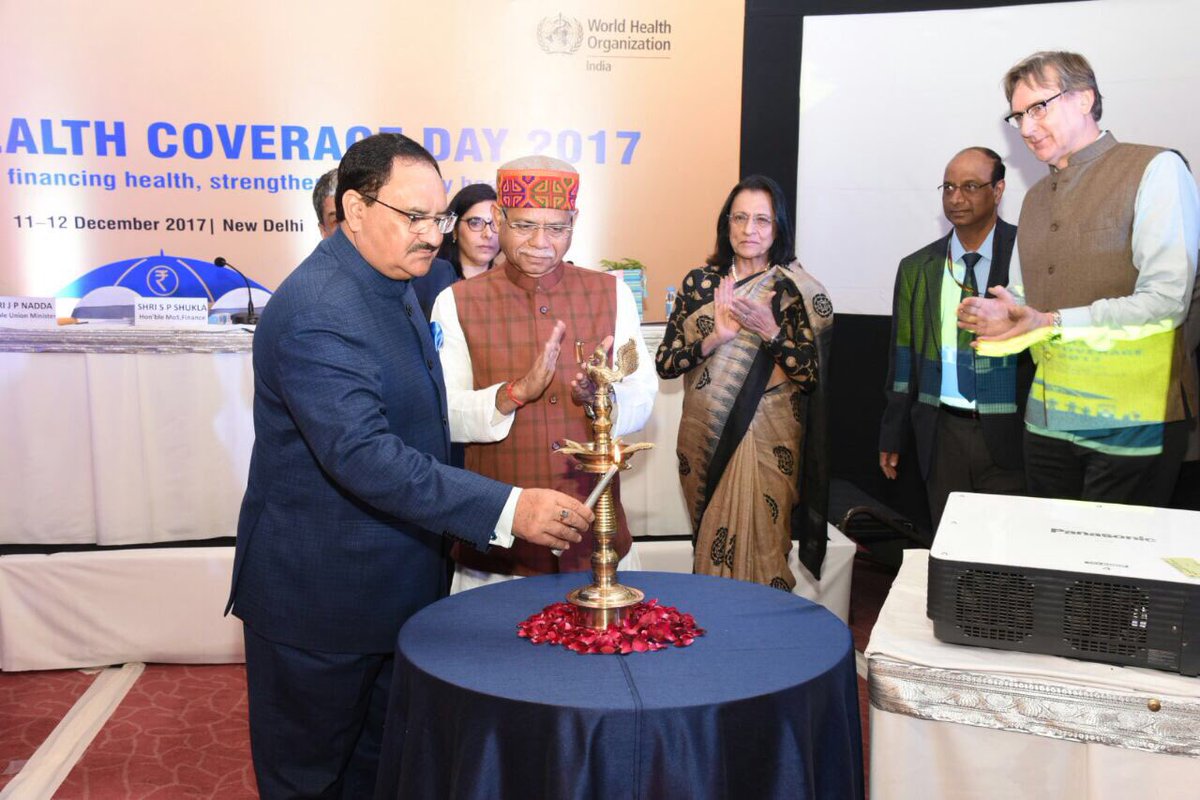 JPNadda's tweet image. Happy to share that #UniversalHealthCoverageDay this year is significant as it follows the approval of National Health Policy 2017 which envisages as its goal the attainment of the highest possible level of health without anyone having to face financial hardship as a consequence.