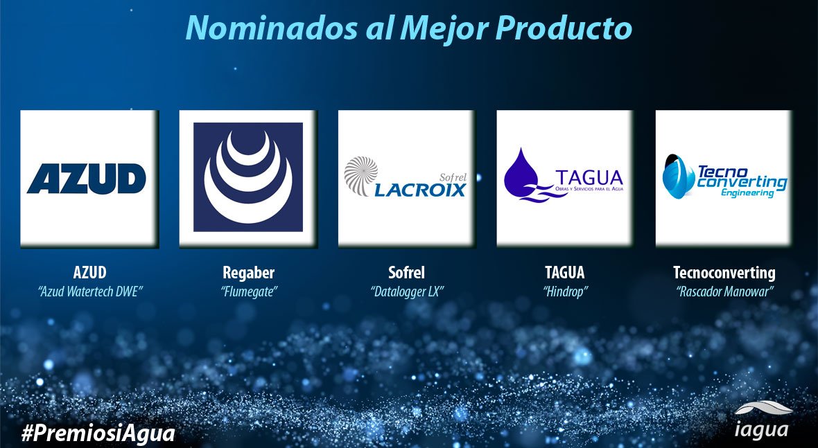 @RocaMADGallery <a href="/AgendaCAF/">CAF</a> <a href="/escueladelagua/">ESCUELA DEL AGUA</a> <a href="/GrupoInclam/">Grupo Inclam</a> @suezES @Agbar <a href="/estefaniaMLara/">Estefanía Martínez Lara</a> <a href="/albertmlacambra/">A. Martínez Lacambra</a> <a href="/ACCIONA/">ACCIONA</a> <a href="/wearewater/">We Are Water Foundation</a> <a href="/VeoliaWaterTech/">Veolia | Water Tech</a> @FCCAqualia <a href="/BancoMundialLAC/">Banco Mundial | América Latina y el Caribe</a> <a href="/CH_Ebro/">Confederación Hidrográfica del Ebro</a> @FAquae <a href="/alvizlo/">Alberto</a> <a href="/HidroSostenible/">HidrologíaSostenible</a> @hutech_consult <a href="/AlbaladejoPress/">Pablo Albaladejo</a> <a href="/BluefieldWater/">Bluefield Research</a> <a href="/SchneiderES/">SchneiderElectric ES</a> <a href="/CREAF_ecologia/">CREAF</a> <a href="/iiama_upv/">Instituto de Ingeniería del Agua y Medio Ambiente</a> @mapamagob <a href="/UN_Water/">UN-Water</a> <a href="/AntonioGarPas/">Antonio García</a> <a href="/aszapla/">Toni Sánchez</a> <a href="/BFlorez_/">Beatriz Flórez</a> <a href="/iservia/">💧 Ignasi Servià 📲</a> @_EscueladelAgua <a href="/economiadelagua/">economiadelagua</a> <a href="/YWP_Spain/">YWP Spanish Chapter</a> <a href="/aigua_cat/">ACA</a> <a href="/CMauleonMarin/">Cristina Mauleón</a> <a href="/eoi/">EOI</a> <a href="/ISMedioambiente/">ISM</a> <a href="/SEAS_Formacion/">SEAS</a> @everis <a href="/moval_es/">Moval Agroingeniería</a> @ProjarGroup @AeasAgua <a href="/aeopas/">aeopas</a> <a href="/ACAmbientales/">ACA -Asociación de Ciencias Ambientales-</a> <a href="/SPANCOLD/">Grandes Presas</a> <a href="/CETAQUA/">Cetaqua</a> <a href="/LockenIberica/">Locken Ibérica</a> @Regaber_SA #NominacionesiAgua 🏆 al Mejor Producto:

1️⃣ <a href="/AZUDWater/">AZUD Water Solutions</a> por "Azud Watertech DWE"
2️⃣ @Regaber_SA por "Flumegate"
3️⃣ @sofreles por "Datalogger LX"
4️⃣ #Tagua por Hindrop
5️⃣ #Tecnoconverting por "Rascador Manowar"

 20/12 #PremiosiAgua 👉iagua.es/premios-2017