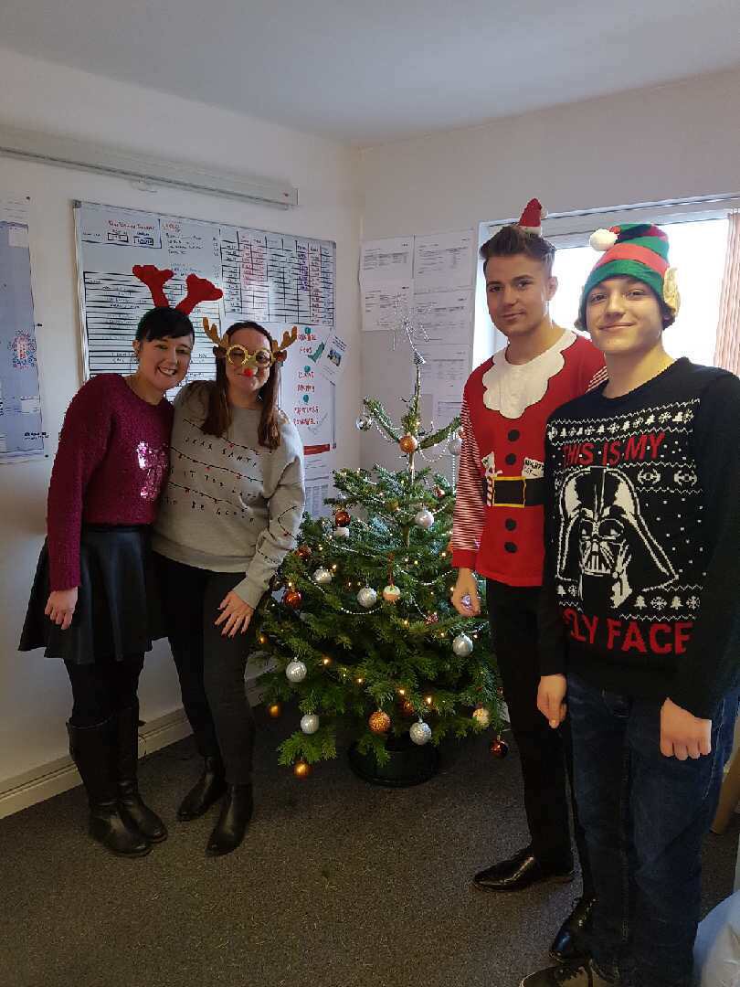 LadbrookInsure's tweet photo. @BluebellWoodCH All the Ladbrook team getting in the Christmas spirit celebrating #christmasjumperday and putting up our tree! https://t.co/MRSa9DPXlD