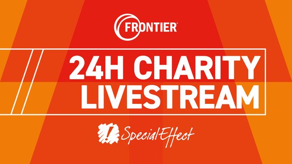 Frontier's 24hr Charity stream for SpecialEffect has begun! Join us for fun, games &amp; fundraising for a great cause!
 thndr.me/BHX7F4