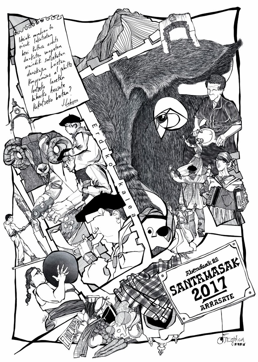 Segundo día de #grabación !¿Qué hay tras el #cartel de #Santamasak17 ?
#Santotomas17 #Arrasate #Mondragón #ilustración #ilustracionesdesegin