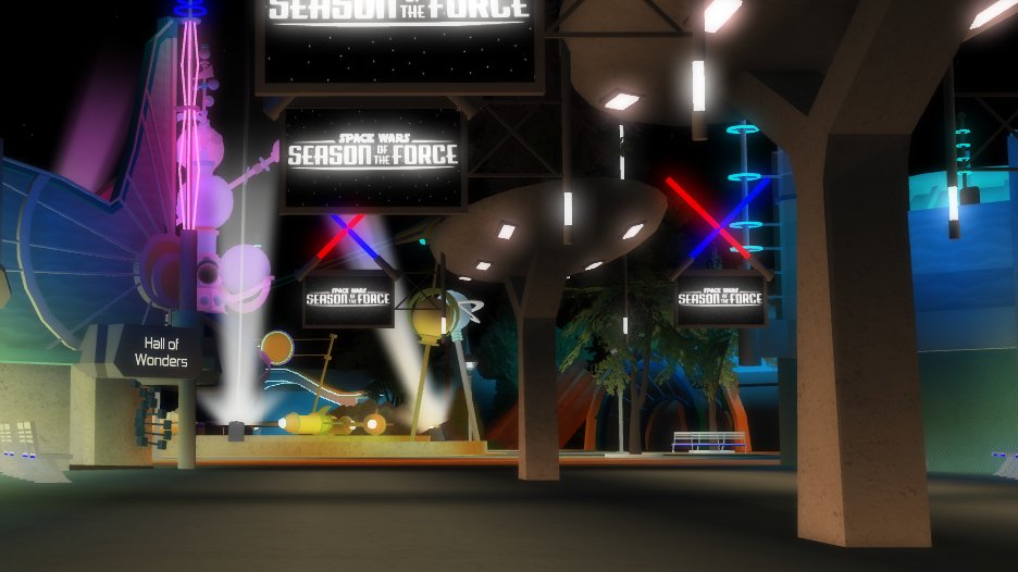Bloxneyland On Twitter The Season Of The Force Is All Over Tomorrowland With A Very Special Overlay At The Astro Orbiter Blast Off To A Galaxy Far Far Away To An Out Of This World - ads jedi roblox