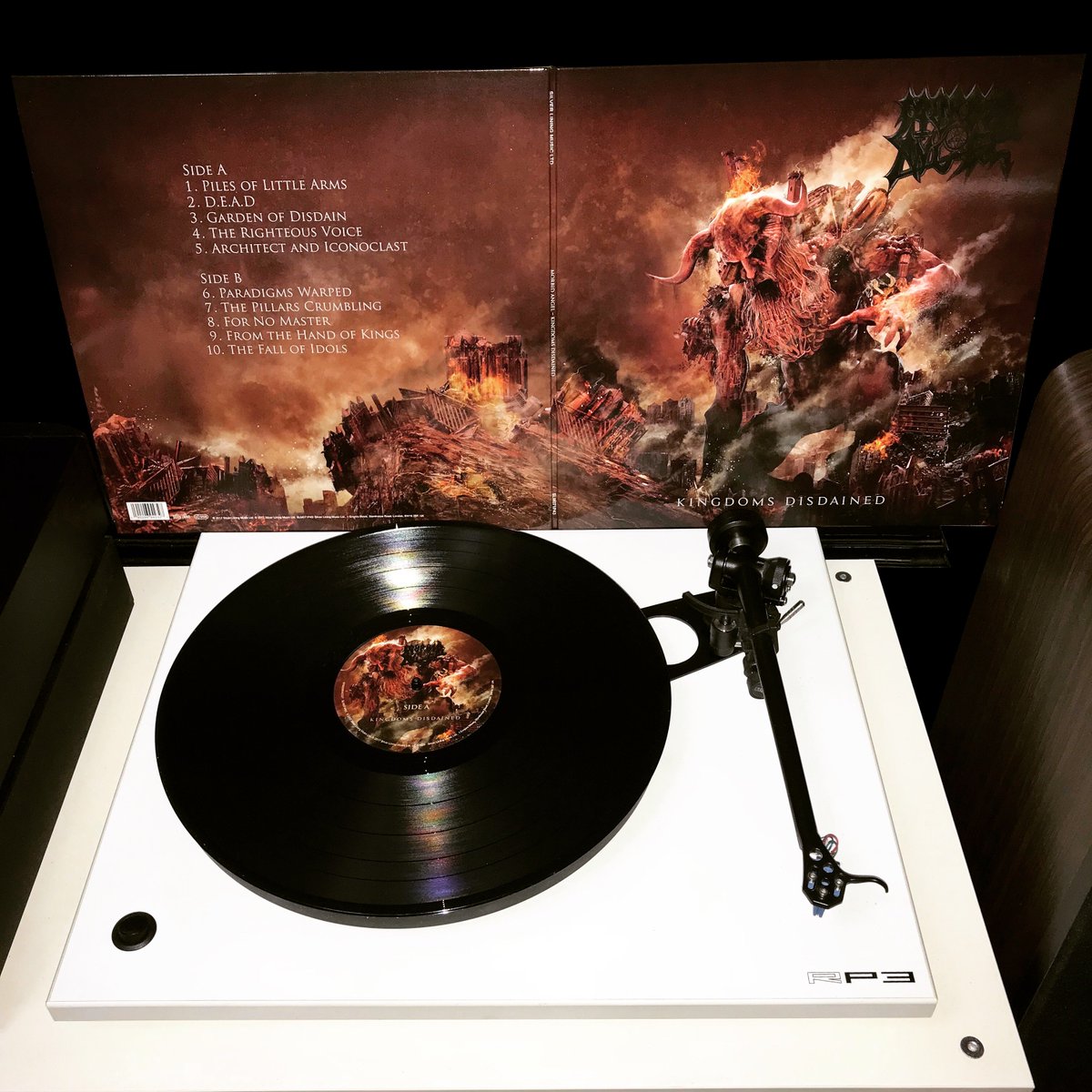 canolum's tweet photo. #nowplaying #MorbidAngel #KingdomsDisdained #SilverLiningMusic #vinyl #nowspinning #vinylporn #vinyladdict #recordoftheday #vinyljunkie #vinylcollection #vinylcollectionpost #thevinylbasterds #vinyligclub #vinyloftheday #Rega @MorbidAngelBand https://t.co/eJH4QzD8AZ https://t.co/YCrfXmFbKz