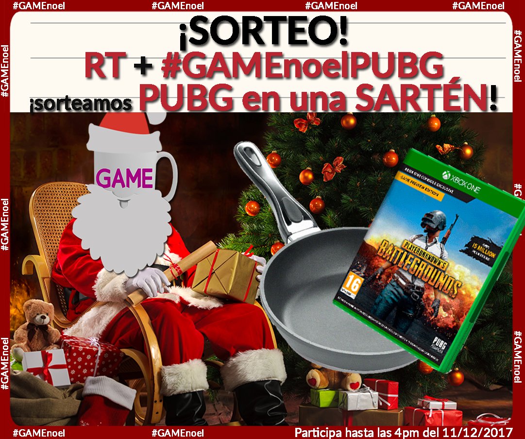 VideojuegosGAME's tweet photo. Que no te aSARTEN las dudas: #PUBG es uno de los mejores juegos de este año ¡y por eso lo SORTEAMOS!

RT + Comenta con #GAMEnoelPUBG ¿cuál sería el arma más absurda para combatir?

‼GANA un código de #PUBG ¡y una SARTÉN🍳!

https://t.co/OQgWePc07Q https://t.co/1K6UmZPpm5