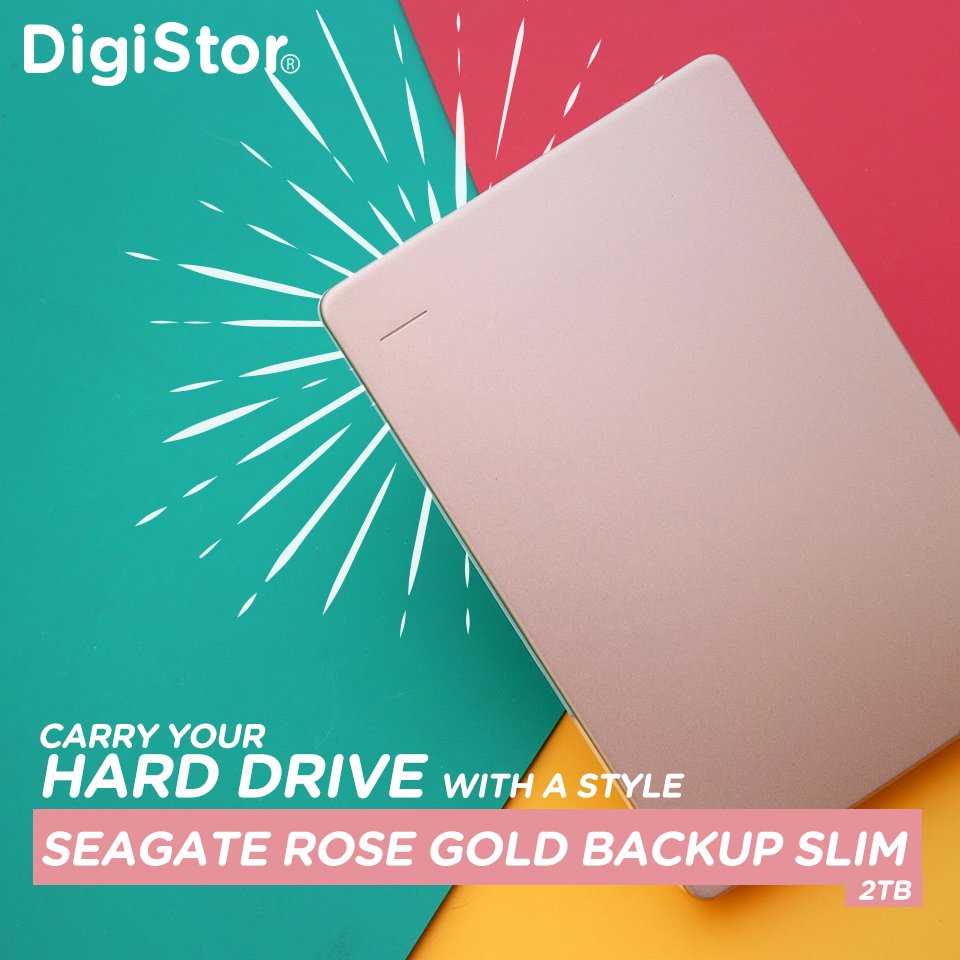 Digistor1's tweet photo. Get a drive that gives you a huge storage capacity of 2TB with a style! Shop with #DigiStor for the Seagate Backup Plus Rose Gold Drive.

To shop, visit: https://t.co/9MESIwb0vH
Or call: 0336-8904549, 0336-8896684 to order. https://t.co/tN5zsA8pBe