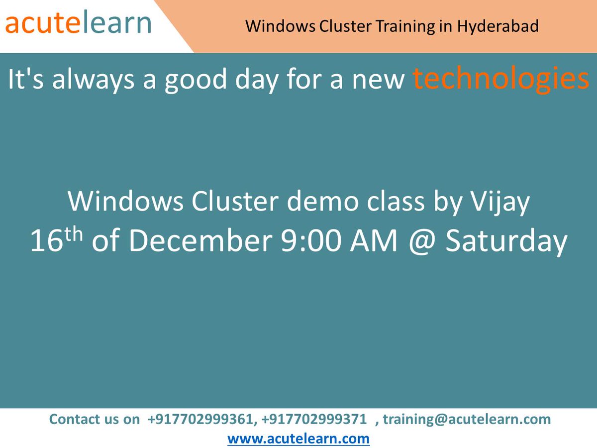 acutelearntech's tweet image. Acutelearn Technologies in Hyderabad, We offer the best training in trending technologies like Amazon Web Services (AWS), Azure, Office 365, Robotic Process Automation, PowerShell and Other Training to professional and students.
course content link: acutelearn.com/Courses/Window…