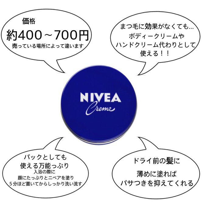 Niveaは本当に万能だった Niveaをまつ毛に塗った結果 塗る前との長さ