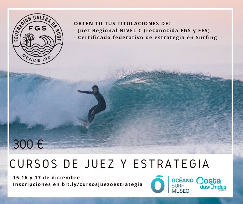 Fin de semana de formación en Costa das Ondas @oceanosurfmuseo @FedeGalegaSurf 
Más info en fgsurf.org/novas/cursos/8…