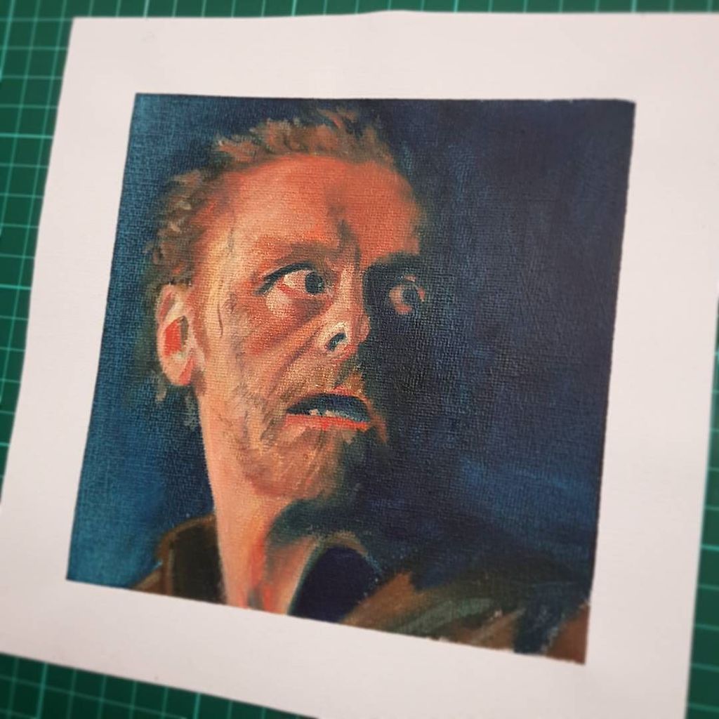 timedenartist's tweet image. Thought I'd better round off the #cornettotrilogy pics with this week's 6x6 #oilpainting #smallstudy. #simonpegg #worldsend #wevegotinkonourhands  #theworldsend ift.tt/2C5Nbwz