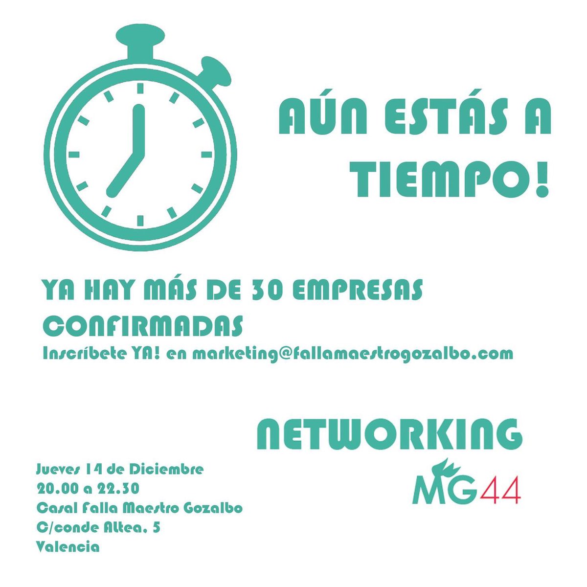 Faltan 3 días!! Tic, tac, tic tac... #networkingvalencia #fembarri #femfalla