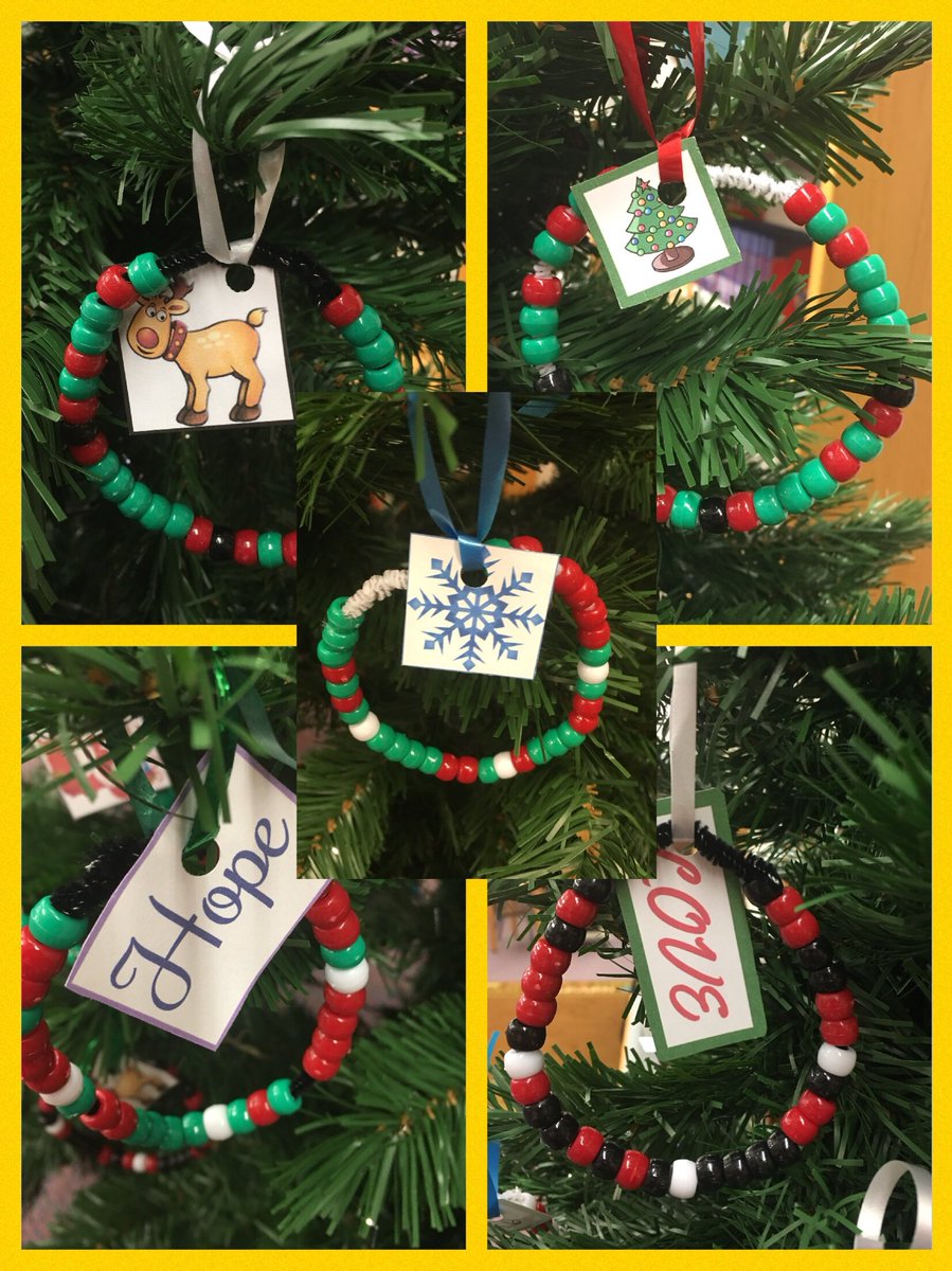 NCCSD_K12's tweet image. Have you ever seen a Holiday Coding Tree? Now’s your chance! Mrs. Gronachan and Mrs. Jasinski have been working with 4th, 5th, and 6th grade students creating binary code ornaments with colored beads. #HourOfCode2017 #binary #HolidayCoding #nceaglespride