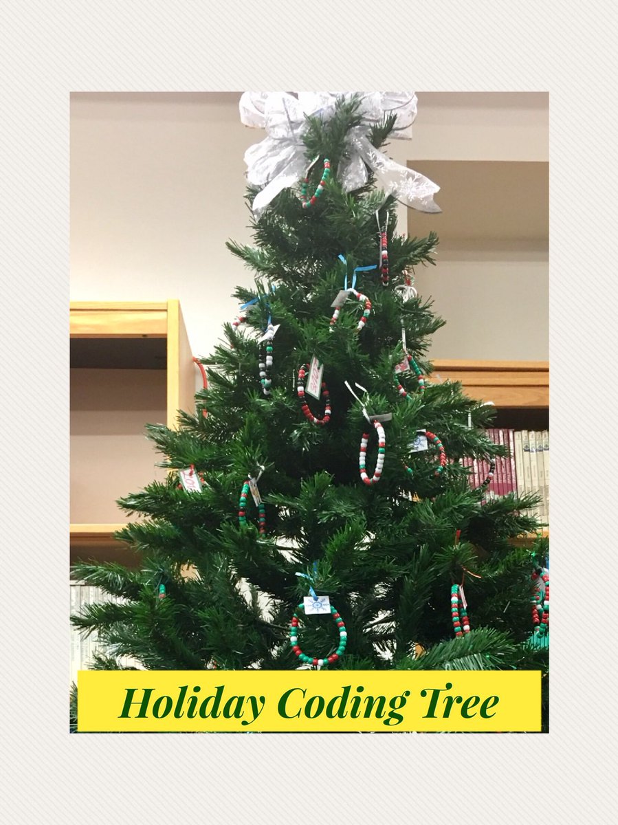 NCCSD_K12's tweet image. Have you ever seen a Holiday Coding Tree? Now’s your chance! Mrs. Gronachan and Mrs. Jasinski have been working with 4th, 5th, and 6th grade students creating binary code ornaments with colored beads. #HourOfCode2017 #binary #HolidayCoding #nceaglespride