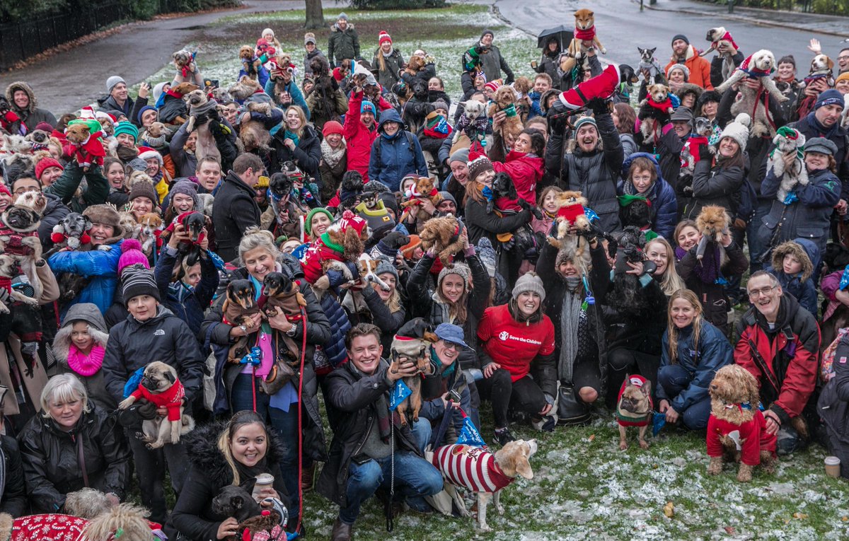 Congrats to the #dogsinjumpers who barked their way into the world record books yesterday for <a href="/savechildrenuk/">Save the Children UK</a> with <a href="/BorrowMyDoggy/">BorrowMyDoggy</a>. Sign up for this Friday's #christmasjumperday christmasjumperday.org 🎄 🐶