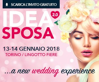 La fiera IDEA SPOSA 2.0 sarà il 13 e 14 gennaio al Lingotto Fiere. Compila il tuo invito gratuito e visita la più grande fiera della stagione  goo.gl/Jf9dxU