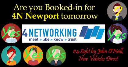 Numbers are good for tomorrow at #4NNewport | We are looking forward to seeing a fantastic turn-out | You don't need to bring "A Partridge" or a "Pear Tree", just your business cards &amp; a sense of humour! Book Now! bit.ly/4N_NW13