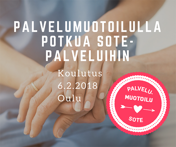 PalvelumPalo's tweet photo. Helmikuussa luvassa potkua sote-palveluihin #palvelumuotoilu n avulla! Järjestämme päivän yhdessä@salivirta kanssa. Lisätietoja ja ilmoittautumiset https://t.co/D4Ag2WPZbi
#koulutus #sote https://t.co/tZolULbiPs