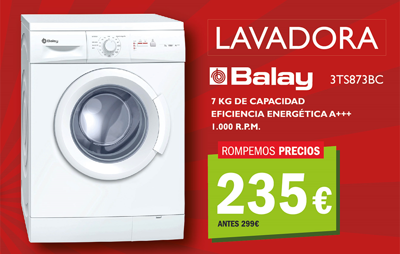 Milar Lanzarote on Twitter: #Balay con 7kg de capacidad eficiencia energética A+++ por solo 235€. ¡Esta y muchas ofertas en #MilarPlayaHonda! #CCDeiland #Lanzarote #regalos #promoción #ofertas #Canarias #electrónicos #