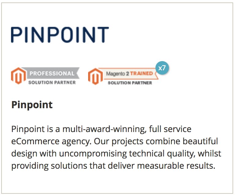 Good start to the week, we're now a @magento Professional Solutions Partner! 👍 #TeamPinpoint