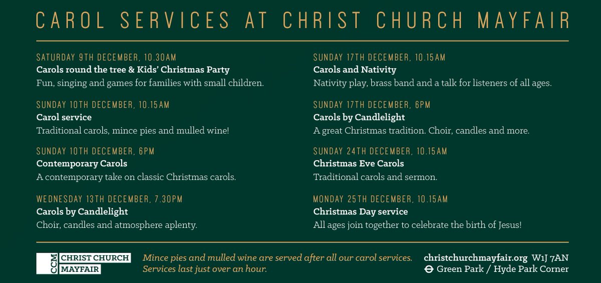 CC_Mayfair's tweet photo. #CarolsbyCandlelight this Wednesday 13th December at Christ Church Mayfair 7.30pm. Come and get Christmassy! https://t.co/OL1avt0Qyo