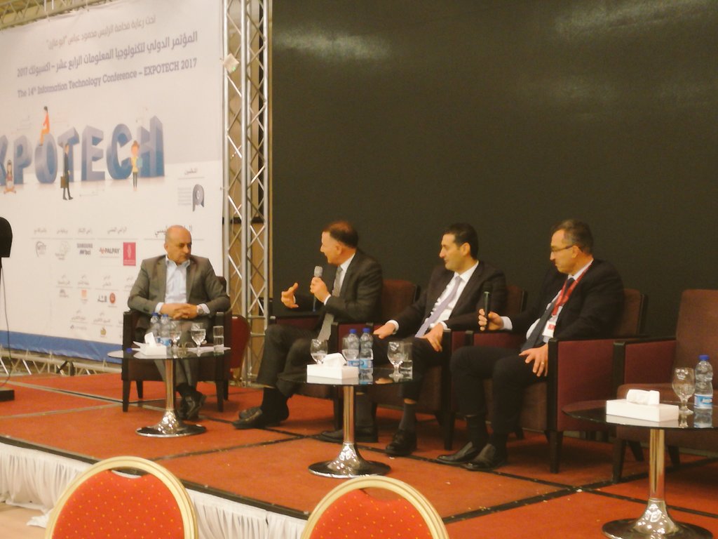 Bader_ICT's tweet photo. Chairman @BasharFMasri on Investing in the IT Sector as part of @Expotech17 
Mr. Masri, the founder and visionary of @RawabiCity, where
Rawabi Tech Hub is a proud sponsor of this great event
#Expotech #Technology #Investing #Innovation https://t.co/ImXHDVnZ1D