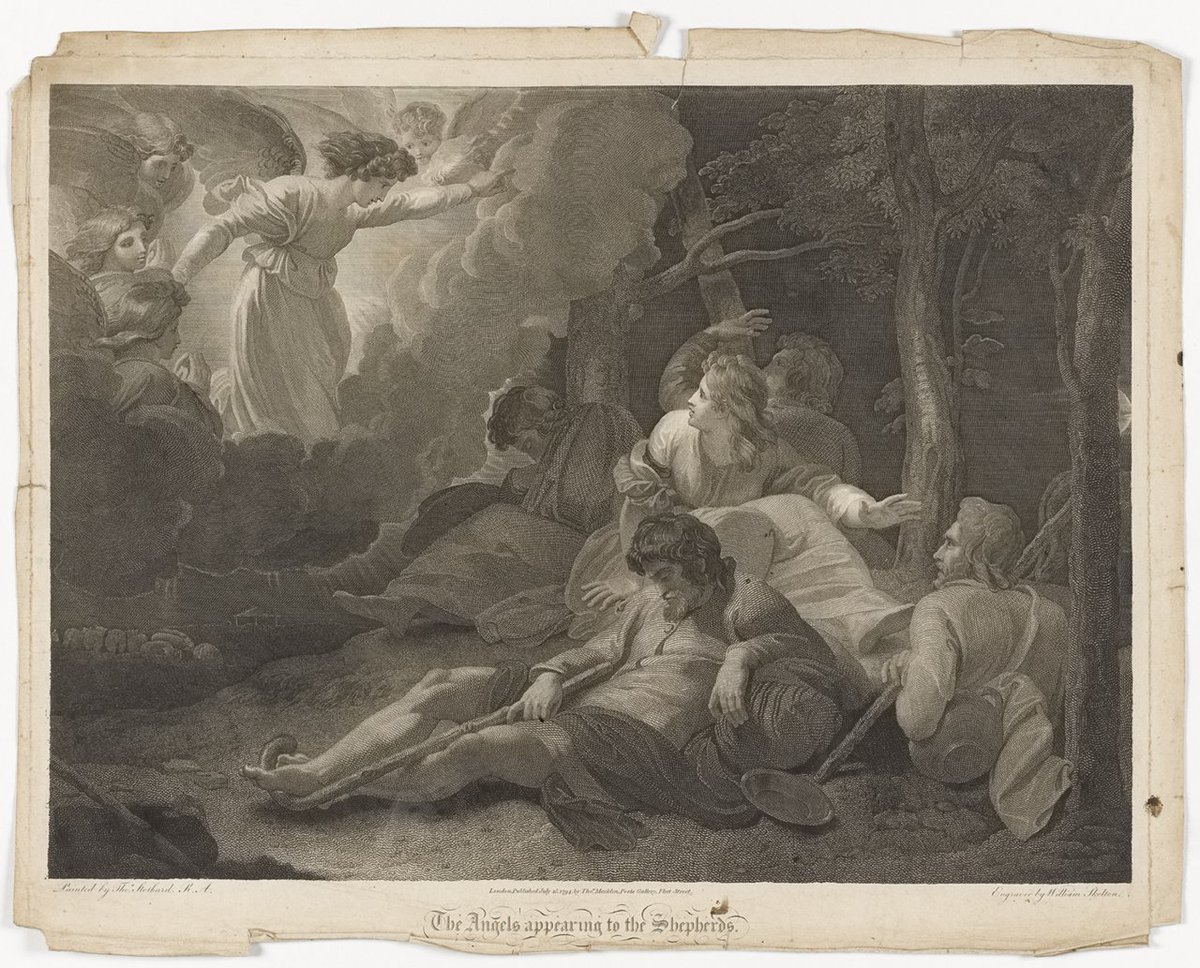 RMGreenwich's tweet image. The angels appear to the shepherds in this beautiful scene.

This etching is part of our Hershel collection - the largest collection of objects relating to the scientific family.

#RMGadvent #AdventCalendar