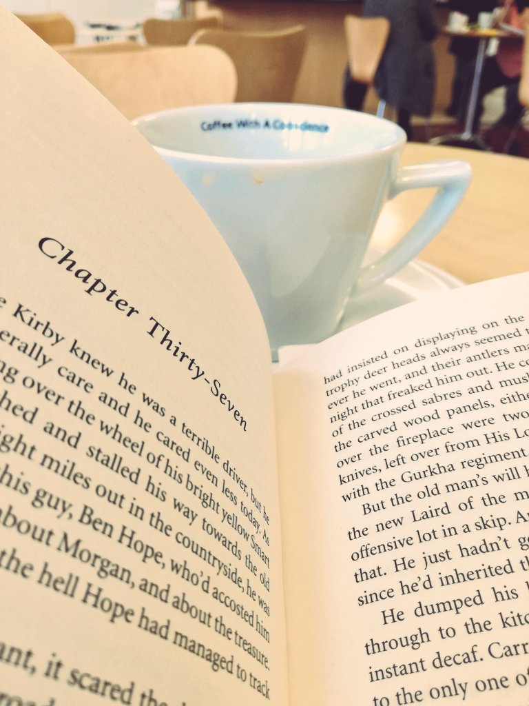 An hour at <a href="/SystonMethodist/">SystonMethodists</a> #HUB cafe... Mr @dave42w baristaing #snowday (ladies having mops tidied)