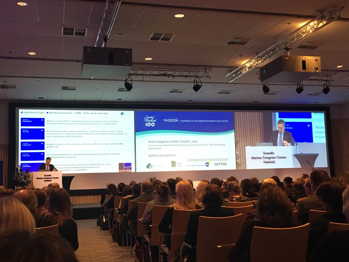 Tutukoulu's tweet photo. @RielM envisioning the world in 2117: we treasure #uncertainty, not trying to predict the #future but adopting by constantly #learning #yhdessäosaamista https://t.co/R4dEyVZPSI