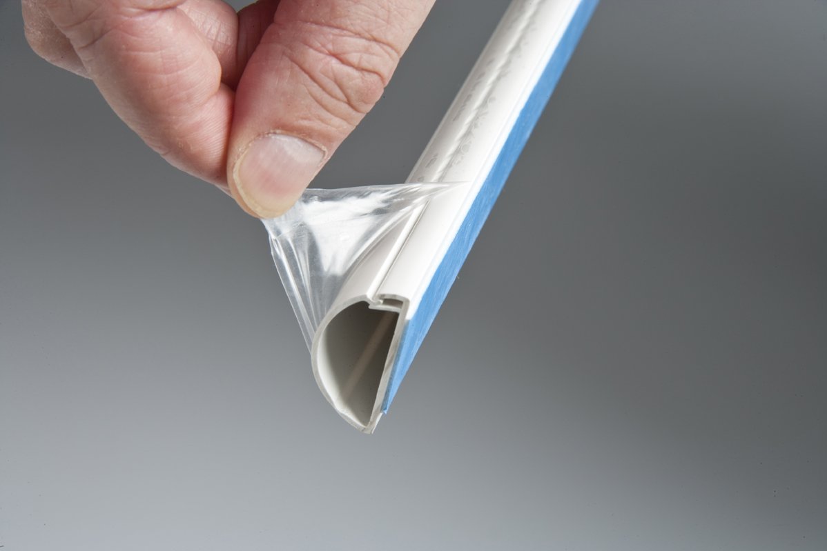 D-Line trunking, saves the need to channel walls with it's discreet 1/2 round profile! #seecablesthinkdline