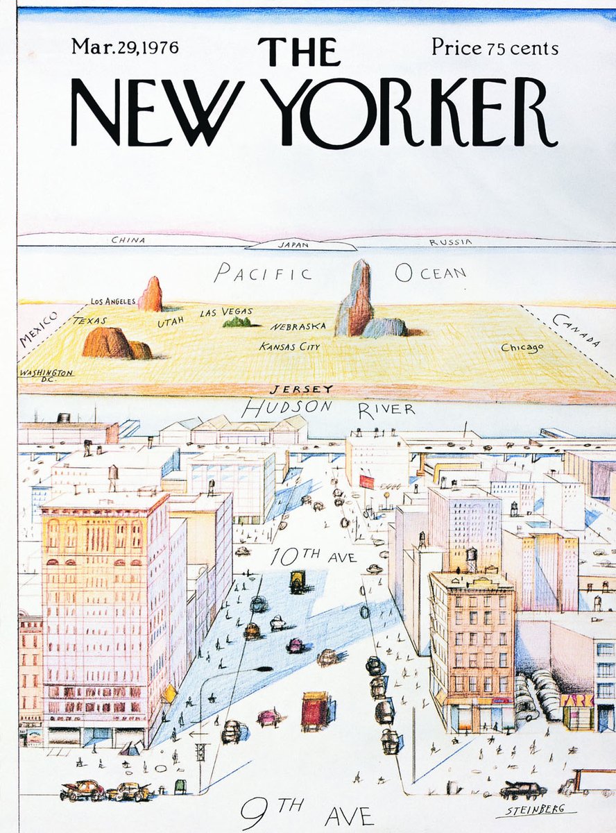 MAVhugs's tweet image. A @NewYorker 's #MentalMap