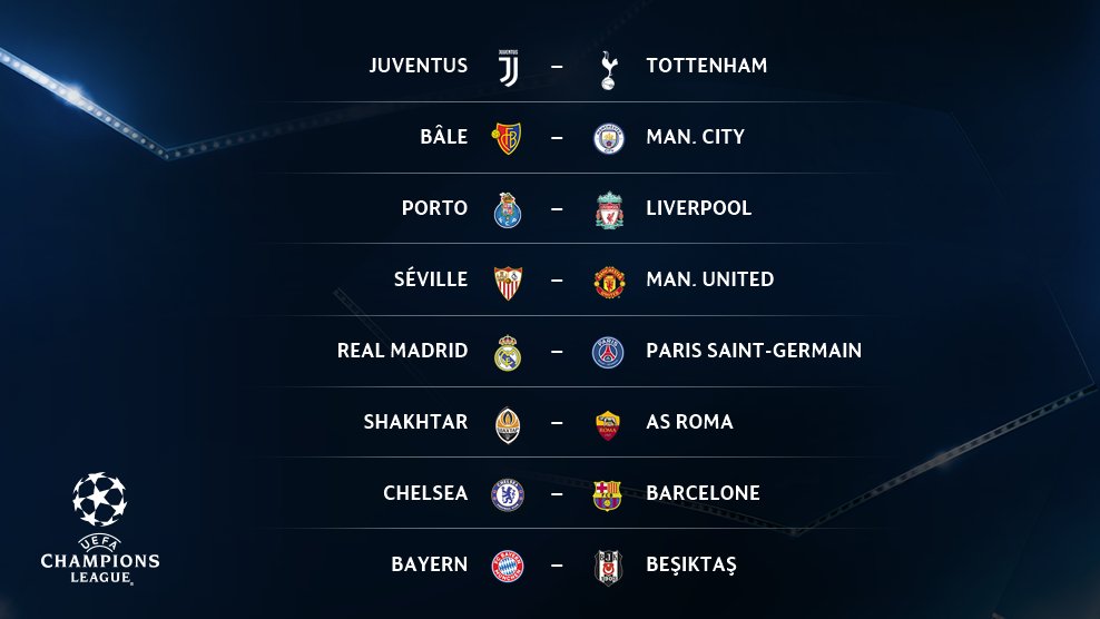 Regarder Tirage Au Sort Ligue Des Champions Onze Mondial on Twitter: "Voici le résultat du tirage au sort de la