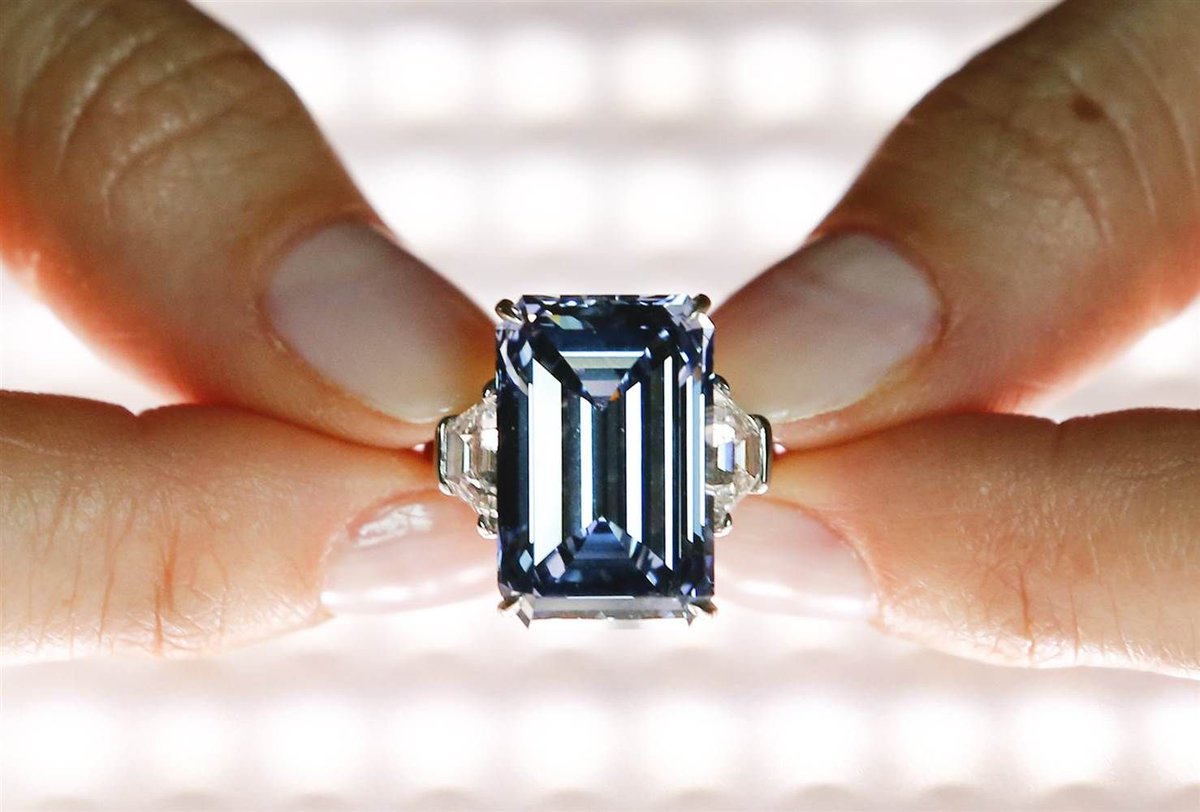 This is the worlds largest blue diamond called The Oppenheimer Blue. It sold at Christies for $57.5. Can you guess the Carat?