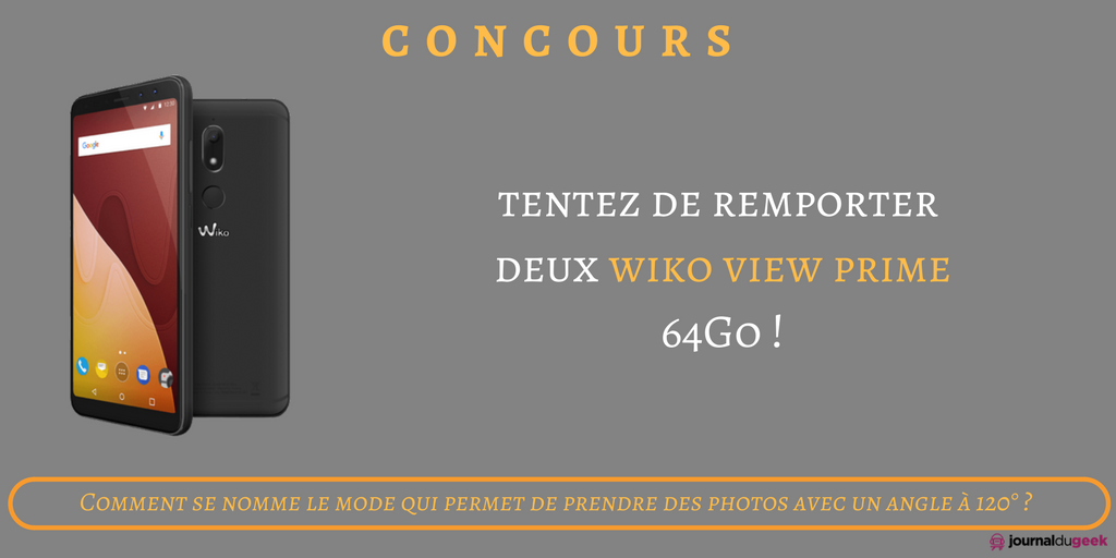 JournalDuGeek's tweet photo. 🔸 #CONCOURS 🔸
Tentez de remporter deux #WikoViewPrime 📱
Pour participer : RT + Répondez à la question ! 🎁 https://t.co/KVKH8UJLKJ