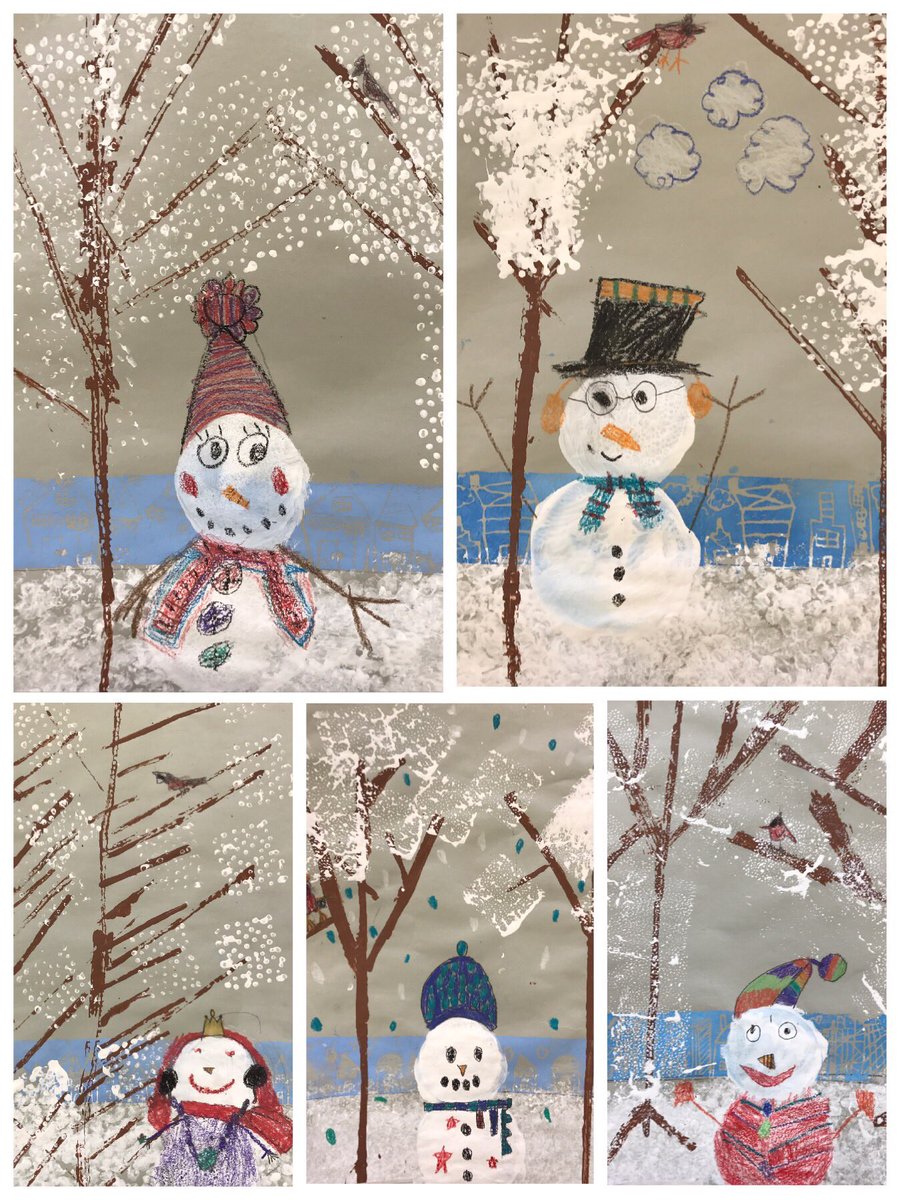 WSS G1 is excited to share their Winter Landscapes during their Holiday Performance Friday!❄️#wpsk12 #WPSforourstudents #winterlandscapes #printmaking