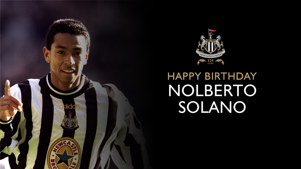 NUFC's tweet image. Happy birthday, @nobbysolanouk4! 🎁🎺🇵🇪 #NUFC