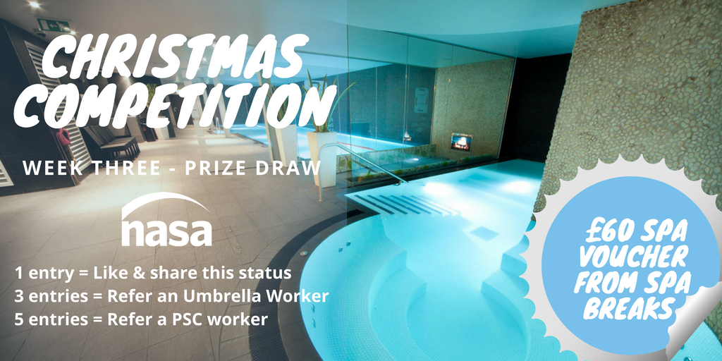 NasaConsulting's tweet photo. It's Monday and the start of week 3 of our Christmas Competition. 
If trudging around in the snow this weekend shopping for others has taken its toll, then this is for you! Get liking, sharing &amp; referring! https://t.co/gUYNvV5OQo