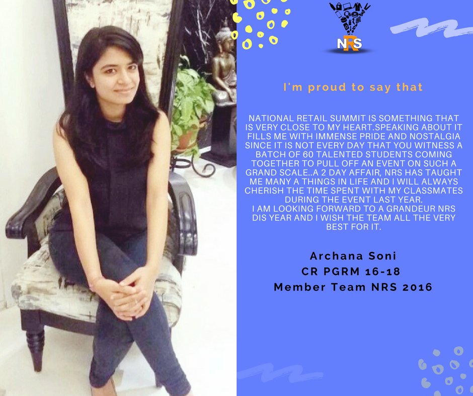 NRS_SIMSR's tweet photo. This Testimonial Monday we are featuring the kind words of our Team Head of NRS 2016, Archie Soni. Thank you for sharing your valuable insights with us.

#NRSTESTIMONIALS #NRS2017 #PGRM201719 https://t.co/soEMndvI0H