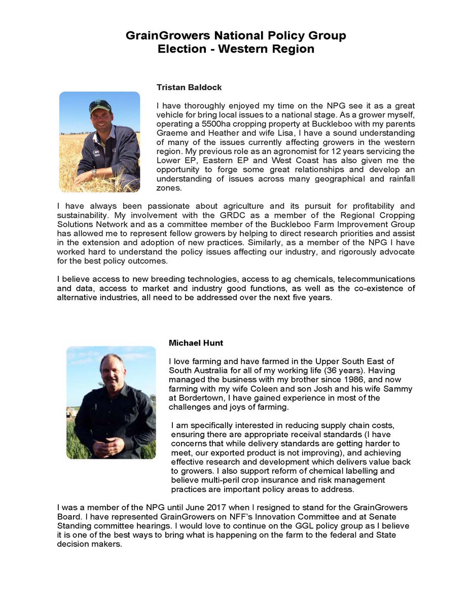 AgCactus's tweet photo. @rudigermaxpower @tolafarms @PJScoff @matthewvandy @ymandiesel have you voted in the @GrainGrowersLtd #NationalPolicyGroup elections yet? SA's @AgCactus &amp; @Michael95693705 need your support for a strong SA voice. Voting closes Thursday https://t.co/rjUgvVt87j https://t.co/w7UNP4kp2e
